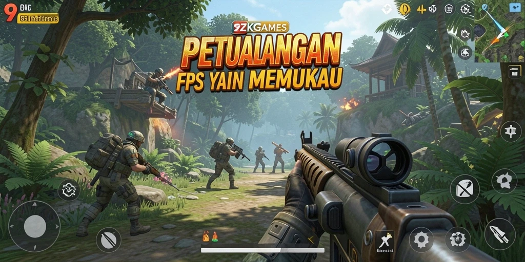 Tangkapan layar gameplay seru di 9ZKGAMES dengan aksi FPS yang mendebarkan.