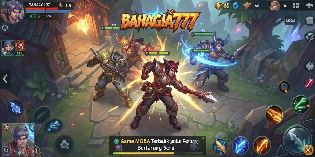Tampilan seru pertempuran dalam gameplay BAHAGIA777.