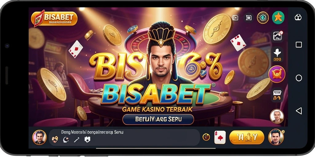 Screenshot utama dari BISABET menampilkan gameplay yang mendebarkan di kasino.