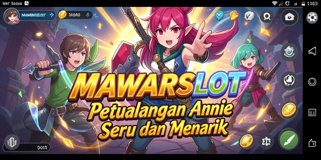 Tangkapan layar seru dari gameplay MAWARSLOT yang menampilkan karakter anime.