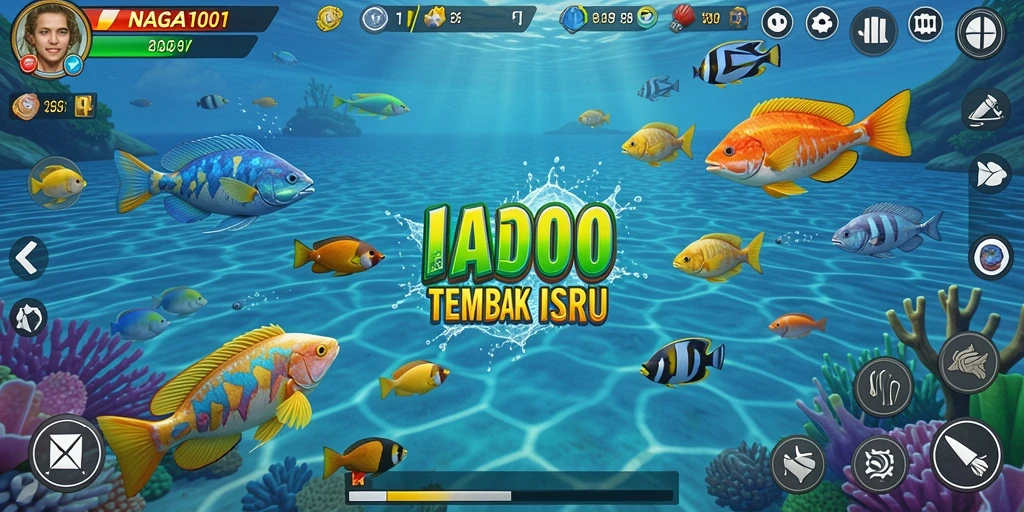 Tampak menegangkan saat menembak ikan di bawah laut yang indah.