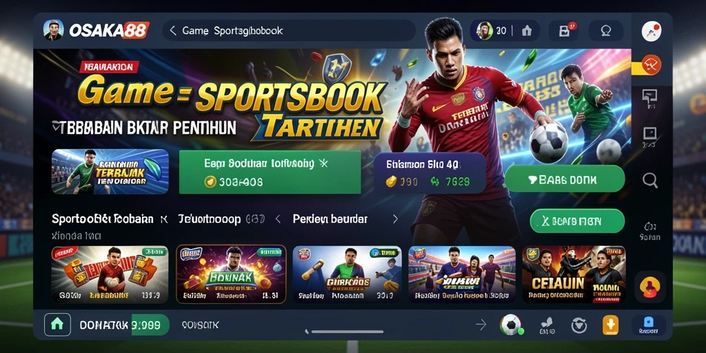 Tampilan antarmuka menarik dari aplikasi Sportsbook OSAKA88.